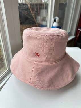 Rare Pink Burberry Blue Label Bucket Hat
